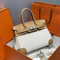 Hermès Birkin Bag 30cm Apricot Swift Leather Canvas Silver Hardware
