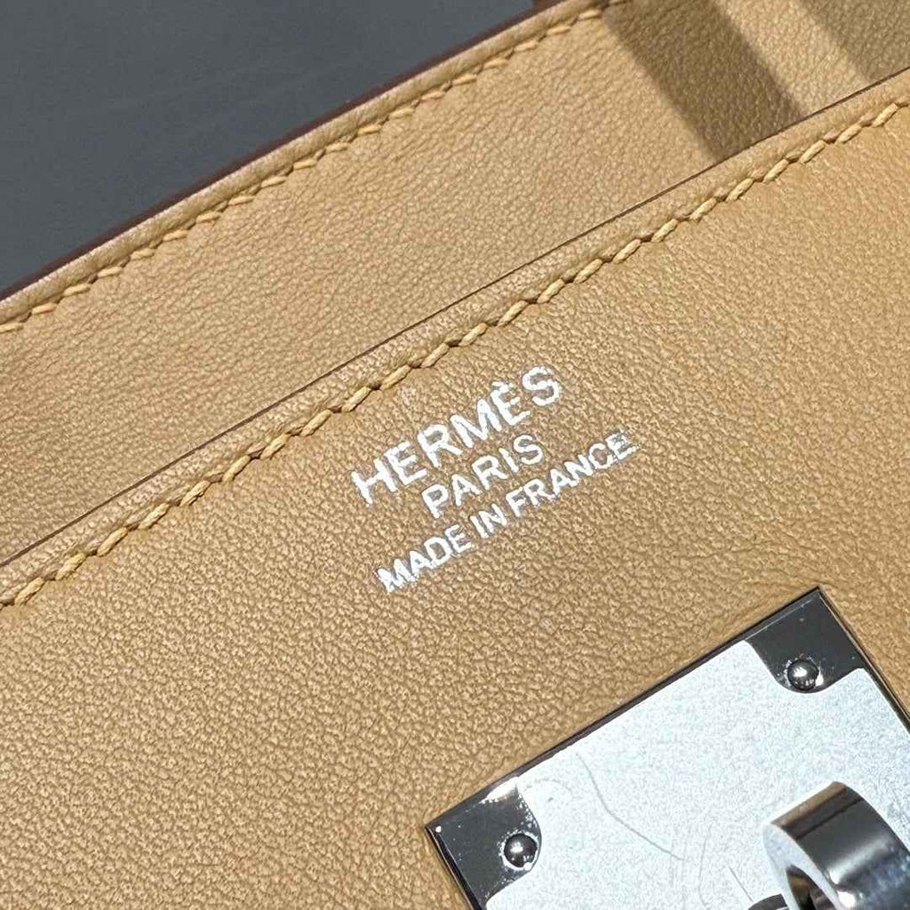 Hermès Birkin Bag 30cm Apricot Swift Leather Canvas Silver Hardware