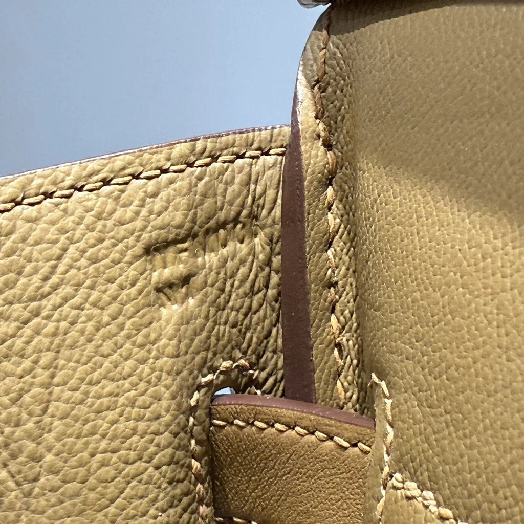 Hermès Birkin Bag 30cm Apricot Swift Leather Canvas Silver Hardware