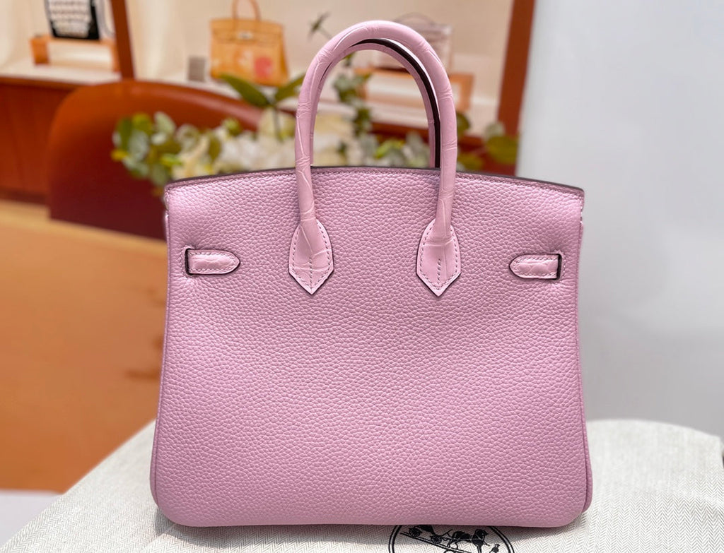Hermès Birkin Bag Pink Crocodile Togo Gold Hardware H8611