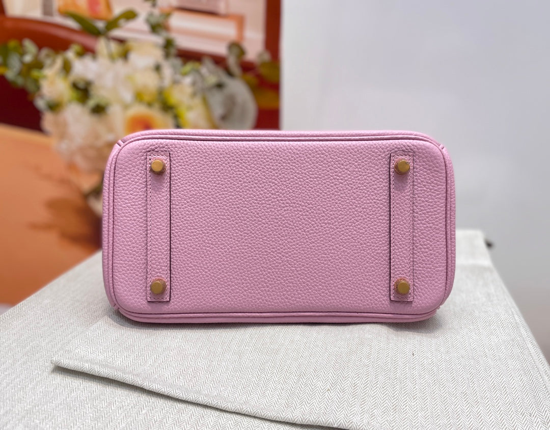 Hermès Birkin Bag Pink Crocodile Togo Gold Hardware H8611
