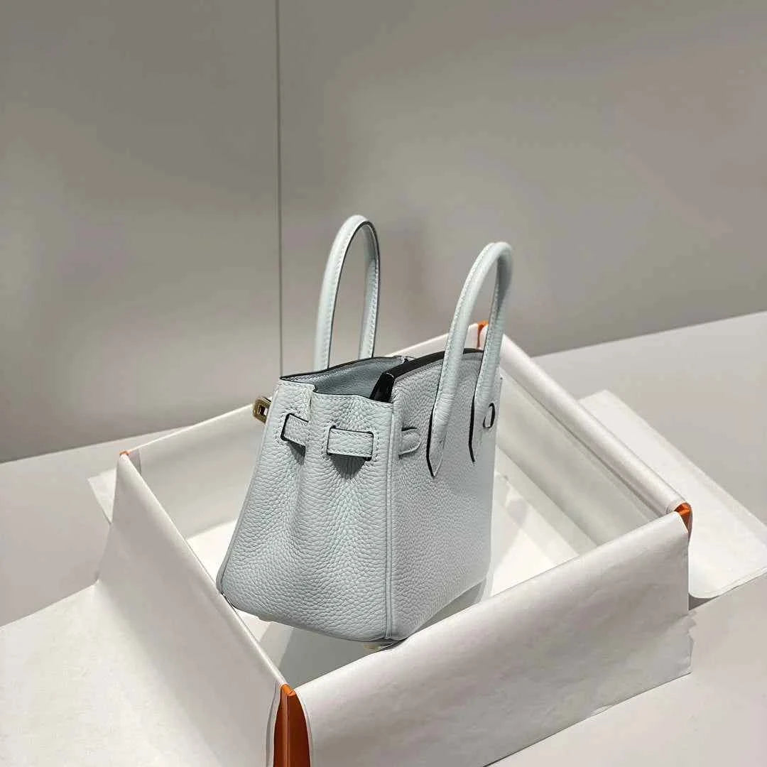 Hermès Birkin Mini Bag 20cm light blue togo leather with shoulder strap