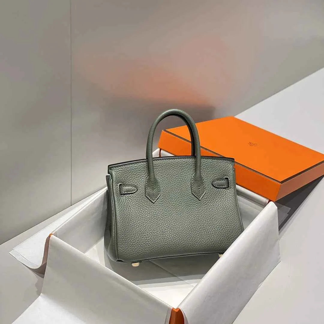 Hermès Birkin Mini Bag 20cm green togo leather with shoulder strap