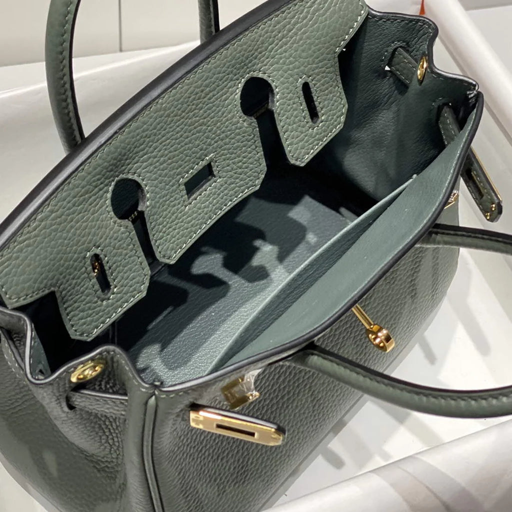 Hermès Birkin Mini Bag 20cm green togo leather with shoulder strap