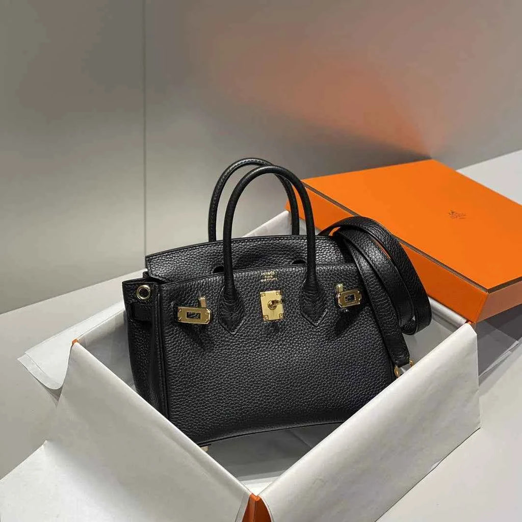 Hermès Birkin Mini Bag 20cm black togo leather with shoulder strap
