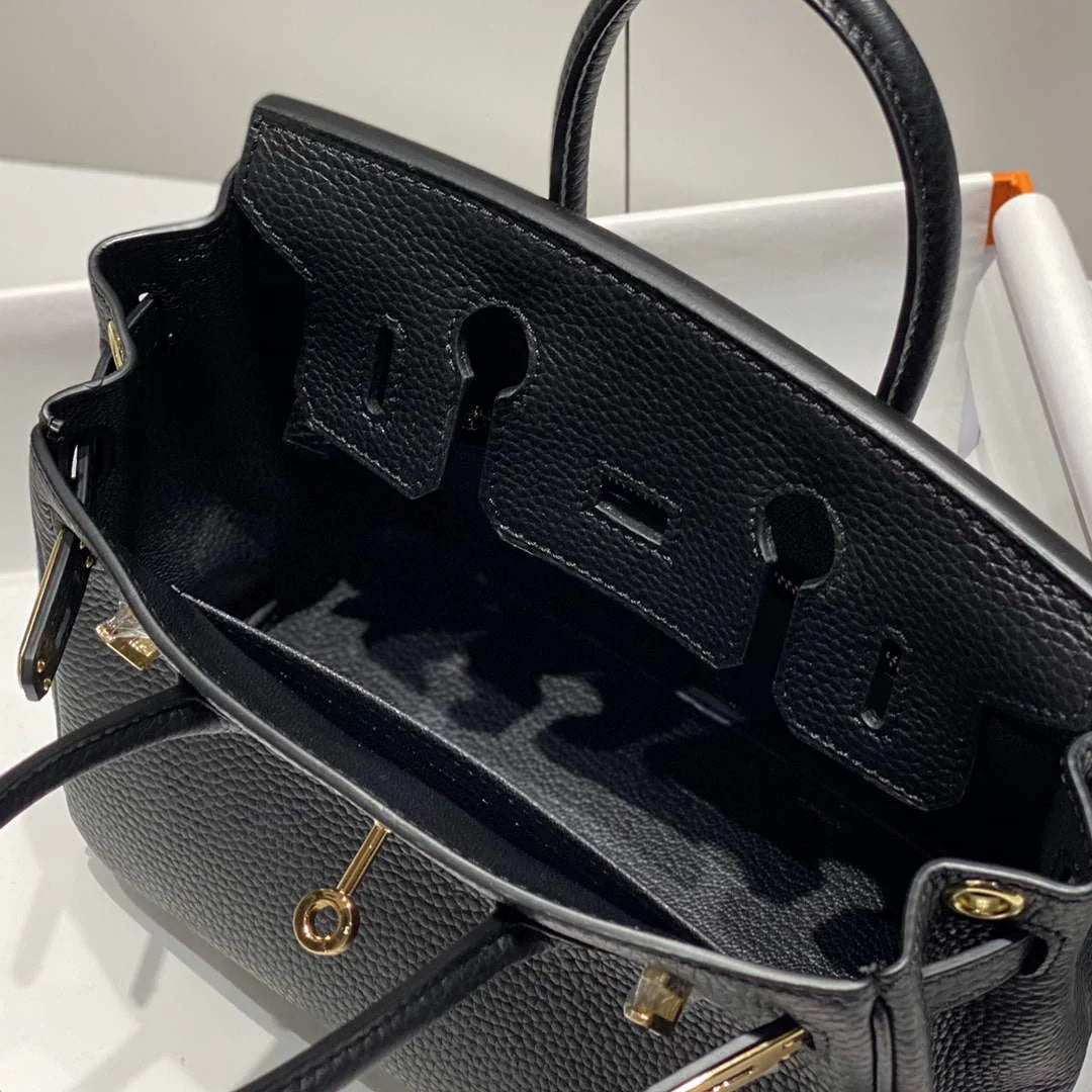Hermès Birkin Mini Bag 20cm black togo leather with shoulder strap