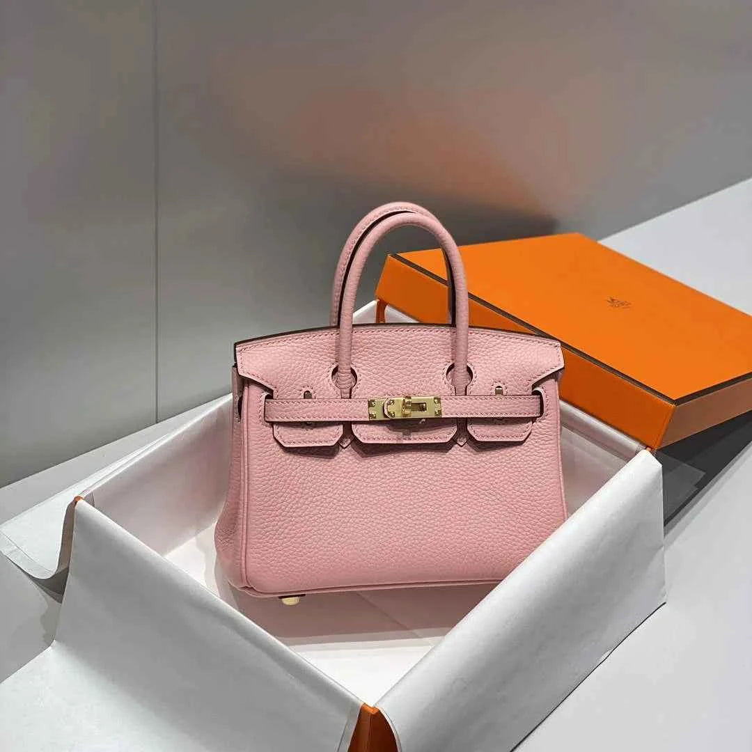 Hermès Birkin Mini Bag 20cm pink togo leather with shoulder strap