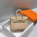 Hermès Birkin Mini Bag 20cm trench gray leather with shoulder strap