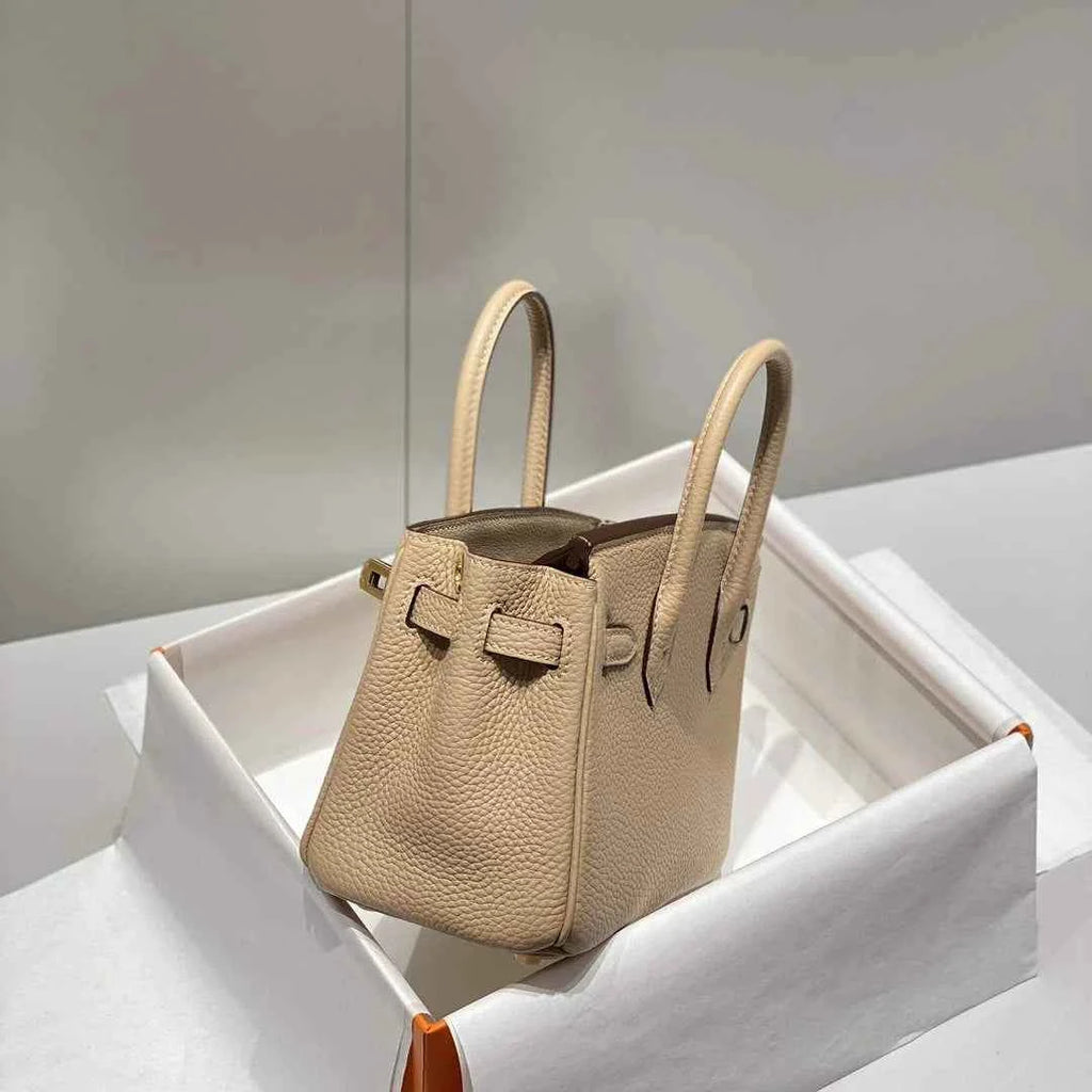 Hermès Birkin Mini Bag 20cm trench gray leather with shoulder strap