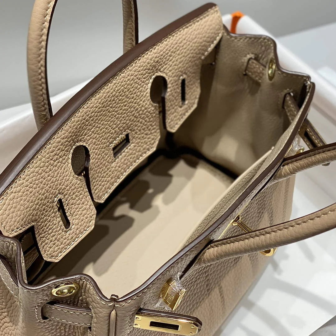 Hermès Birkin Mini Bag 20cm trench gray leather with shoulder strap