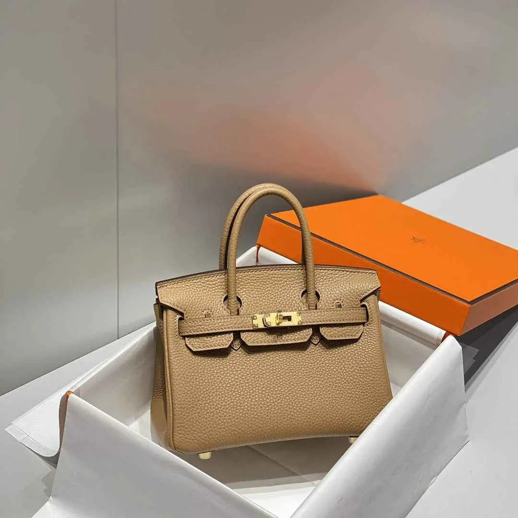 Hermès Birkin Mini Bag 20cm apricot leather with shoulder strap