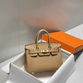 Hermès Birkin Mini Bag 20cm apricot leather with shoulder strap