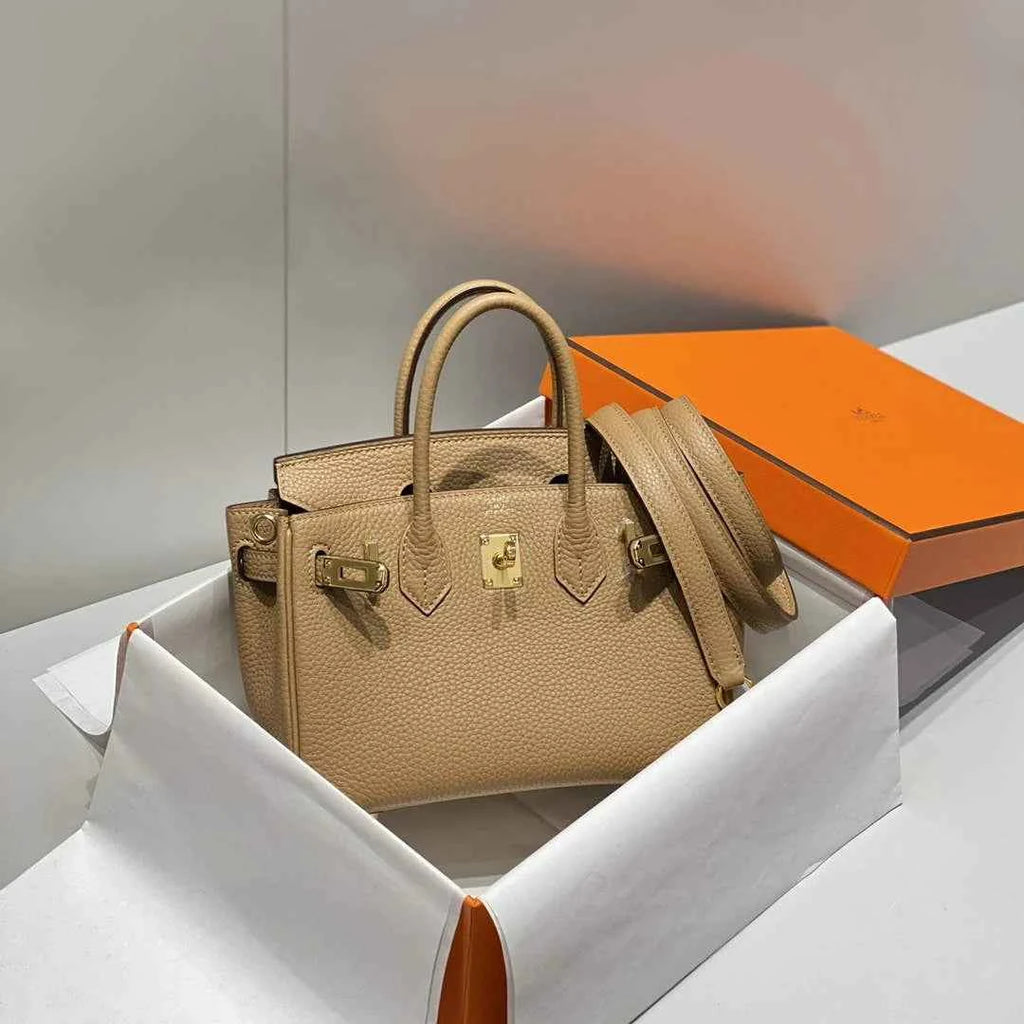 Hermès Birkin Mini Bag 20cm apricot leather with shoulder strap