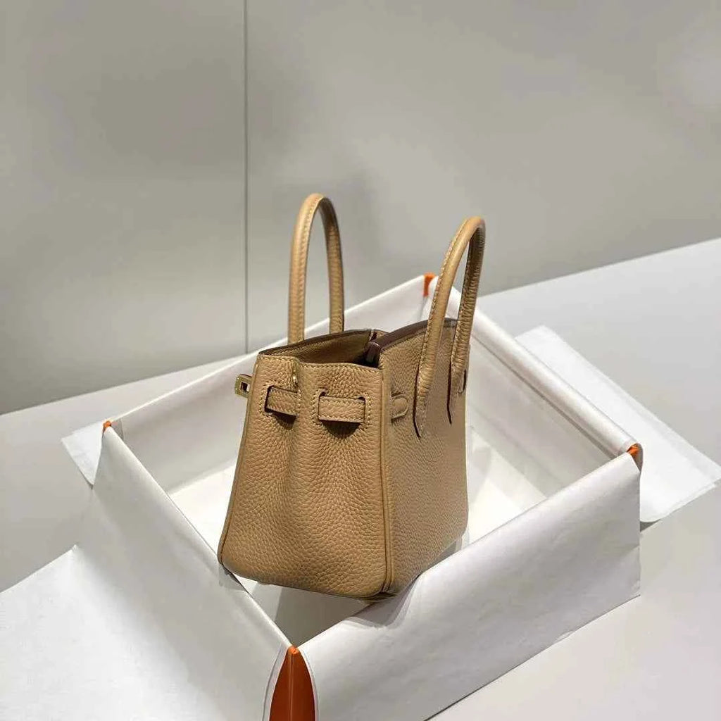 Hermès Birkin Mini Bag 20cm apricot leather with shoulder strap