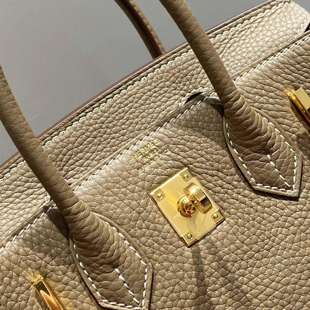 Hermès Birkin Mini Bag 20cm etoupe gray leather with shoulder strap