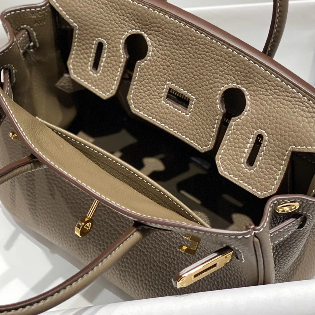 Hermès Birkin Mini Bag 20cm etoupe gray leather with shoulder strap
