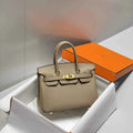 Hermès Birkin Mini Bag 20cm gray leather with shoulder strap