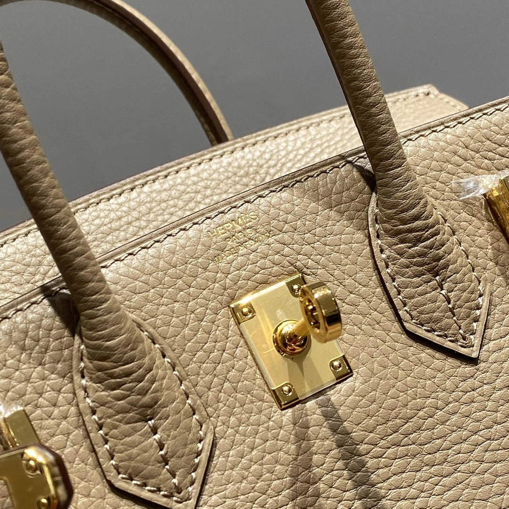 Hermès Birkin Mini Bag 20cm gray leather with shoulder strap