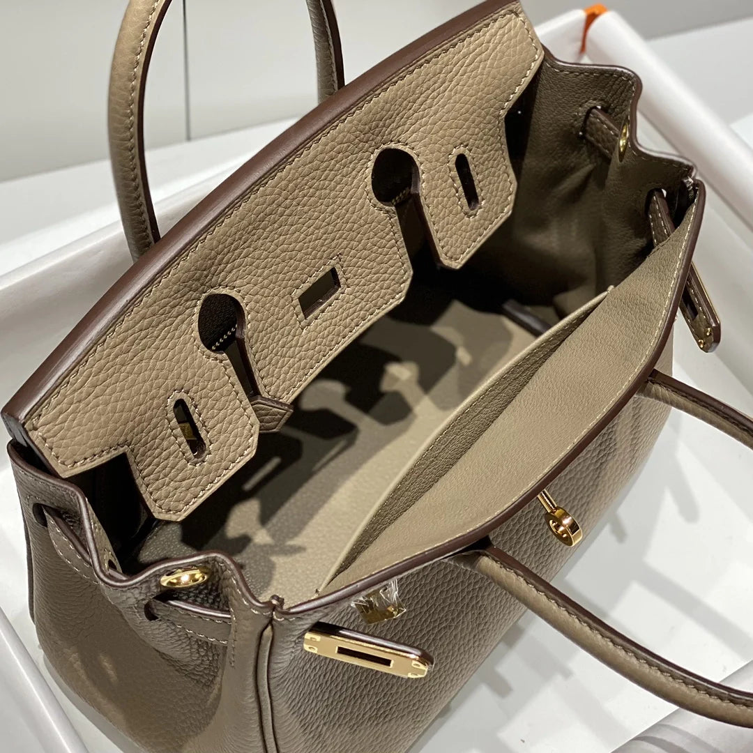 Hermès Birkin Mini Bag 20cm gray leather with shoulder strap