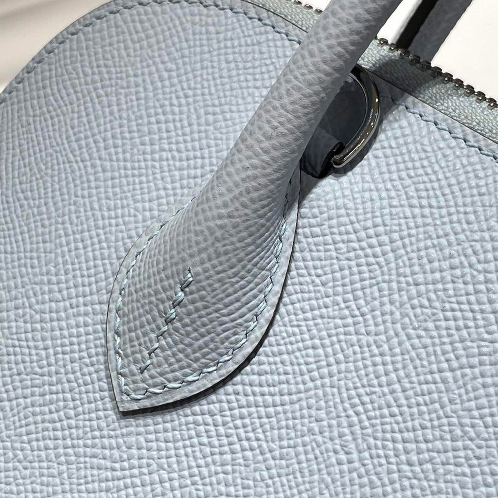 Hermes Bolide 1923 Bag 25 in Blue Epsom Calfskin Silver Hardware