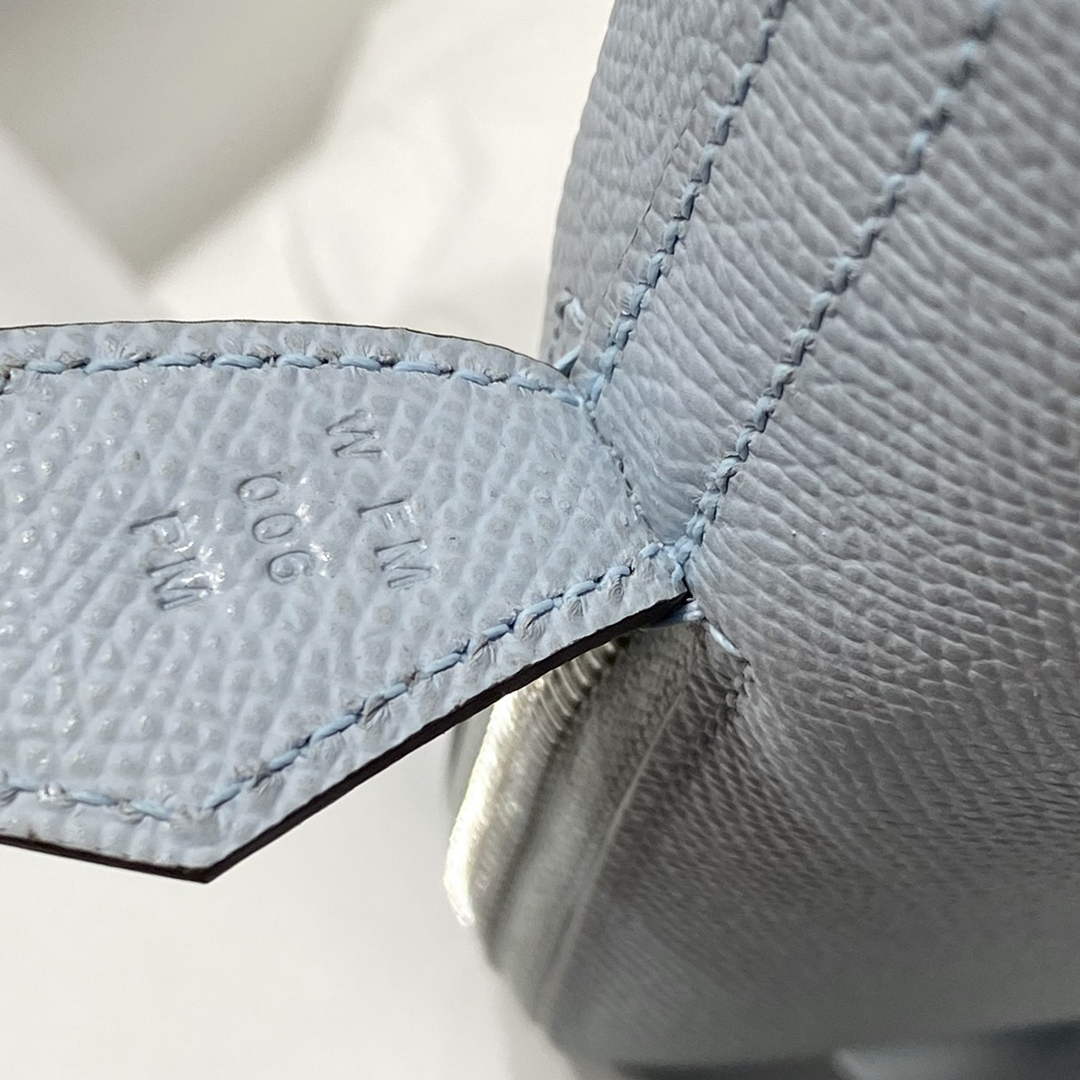 Hermes Bolide 1923 Bag 25 in Blue Epsom Calfskin Silver Hardware