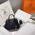 Hermes Bolide 1923 Bag 25 in Black Epsom Calfskin Silver Hardware