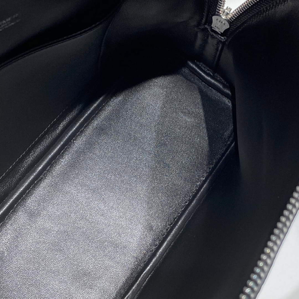 Hermes Bolide 1923 Bag 25 in Black Epsom Calfskin Silver Hardware