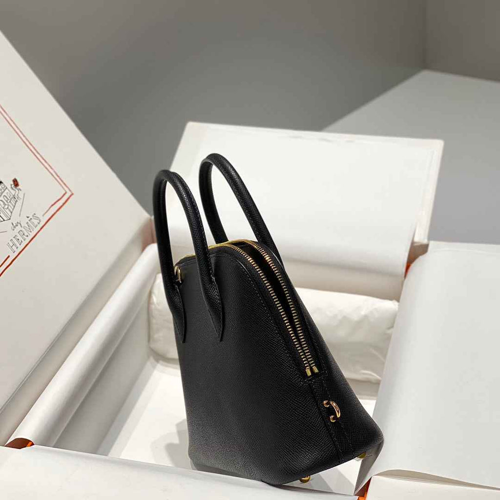 Hermes Bolide 1923 Bag 25 in Black Epsom Calfskin Gold Hardware