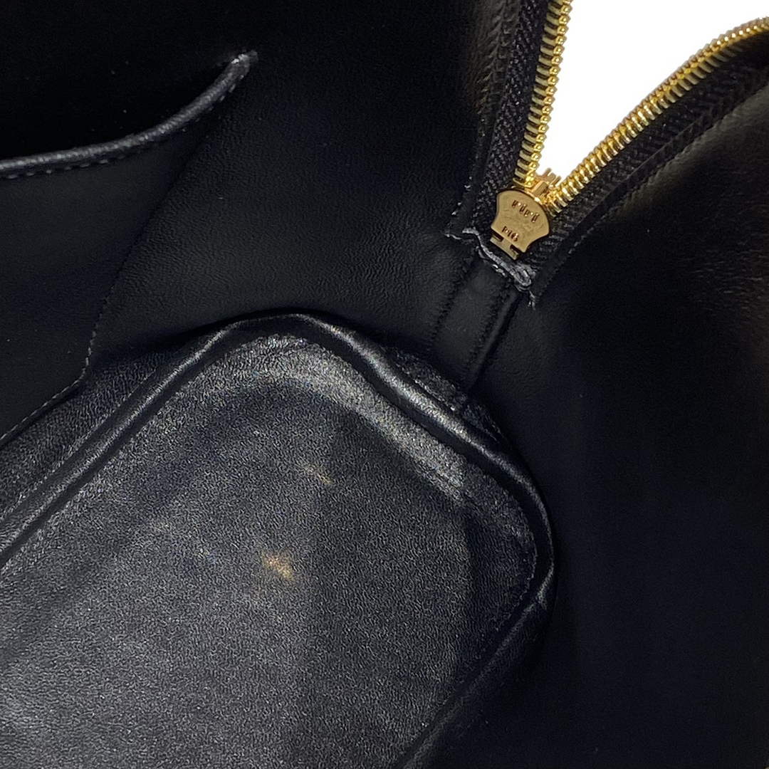 Hermes Bolide 1923 Bag 25 in Black Epsom Calfskin Gold Hardware