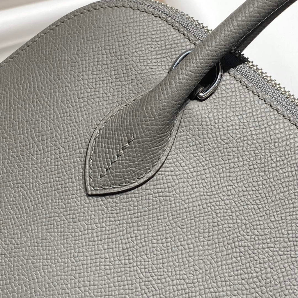 Hermes Bolide 1923 Bag 25 in Gray Epsom Calfskin Silver Hardware