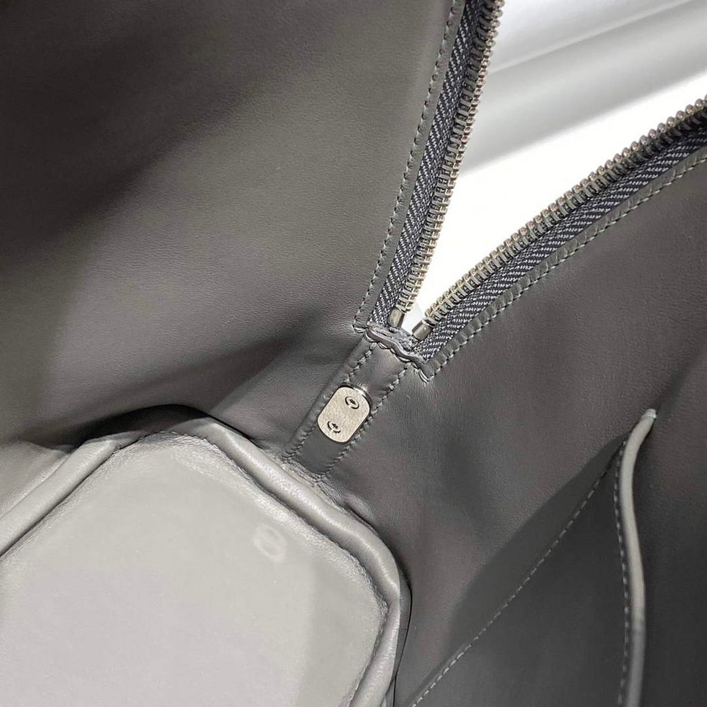 Hermes Bolide 1923 Bag 25 in Gray Epsom Calfskin Silver Hardware