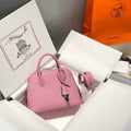 Hermes Bolide 1923 Bag 25 in Pink Epsom Calfskin Silver Hardware