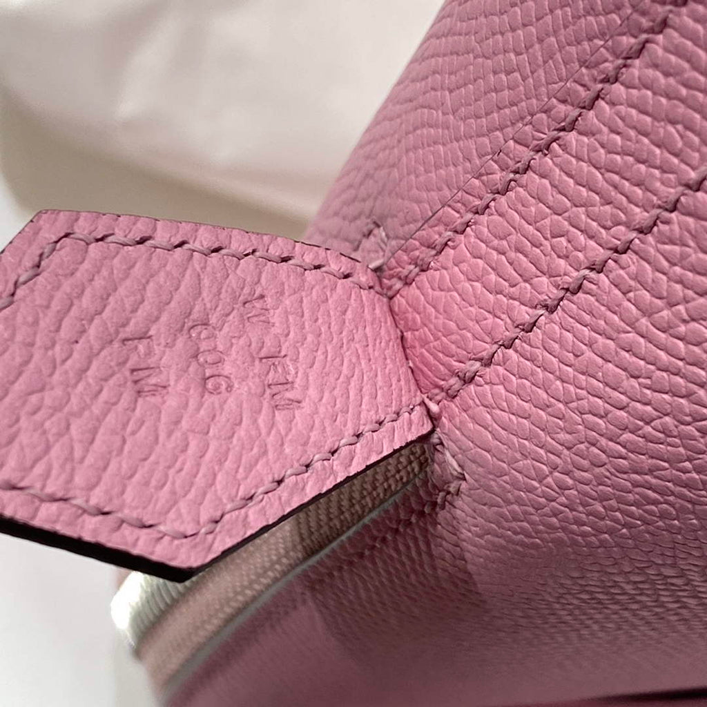 Hermes Bolide 1923 Bag 25 in Pink Epsom Calfskin Silver Hardware