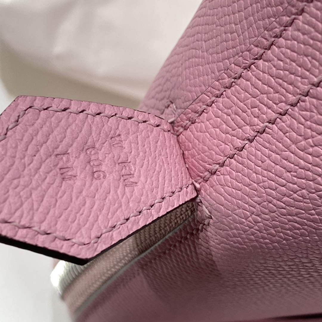 Hermes Bolide 1923 Bag 25 in Pink Epsom Calfskin Silver Hardware