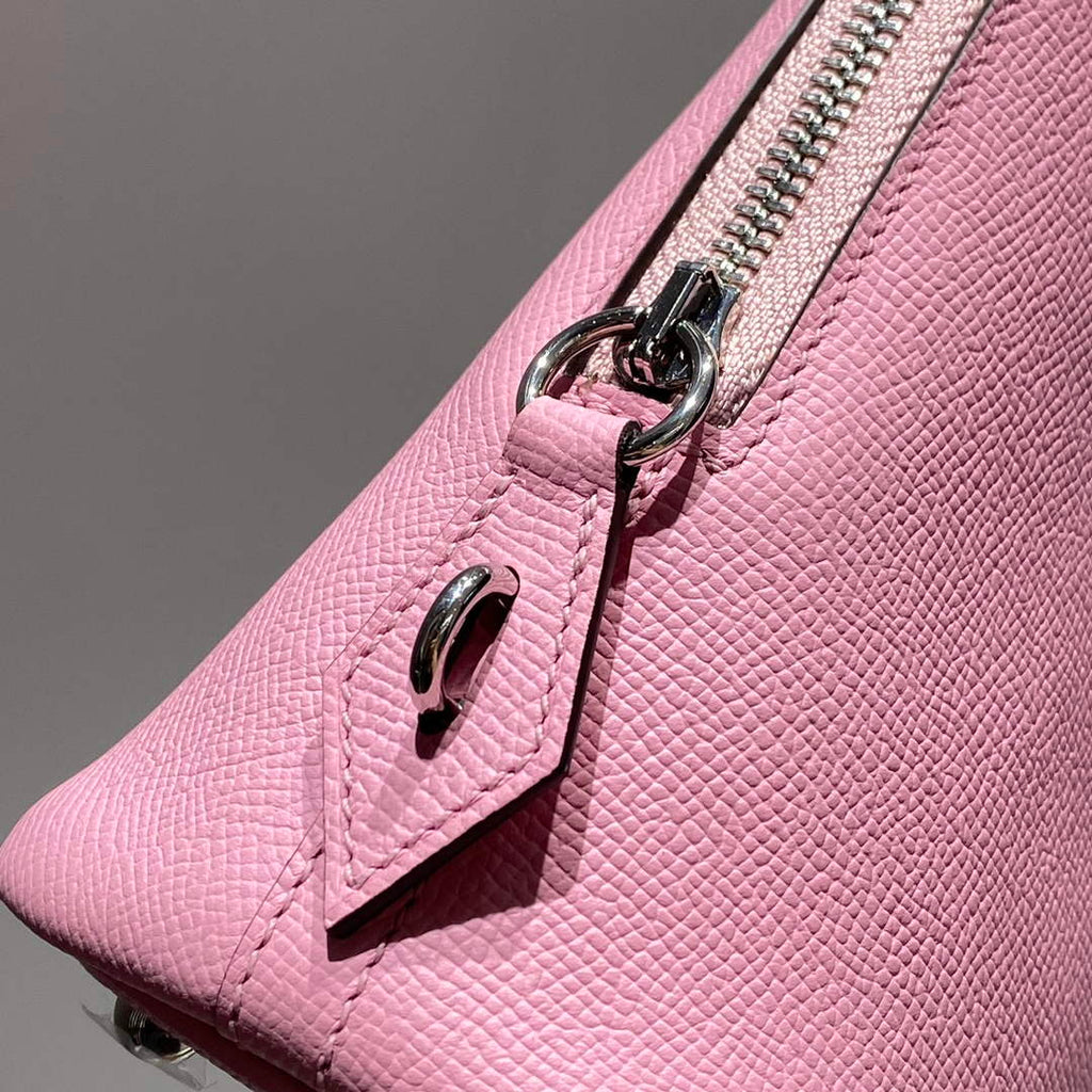 Hermes Bolide 1923 Bag 25 in Pink Epsom Calfskin Silver Hardware