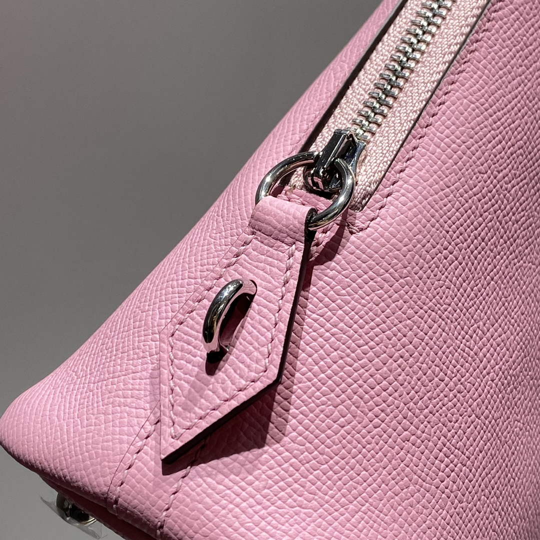 Hermes Bolide 1923 Bag 25 in Pink Epsom Calfskin Silver Hardware