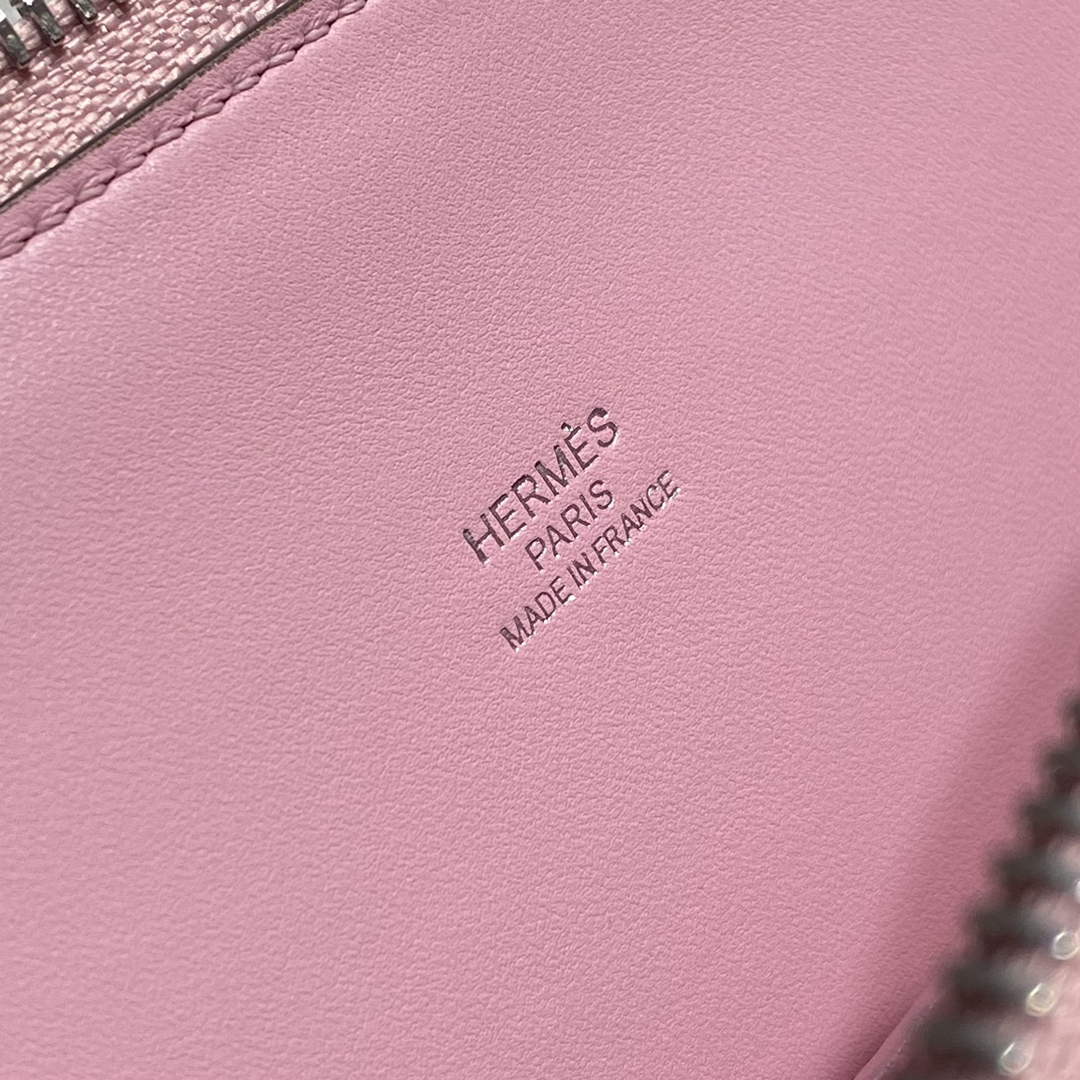 Hermes Bolide 1923 Bag 25 in Pink Epsom Calfskin Silver Hardware