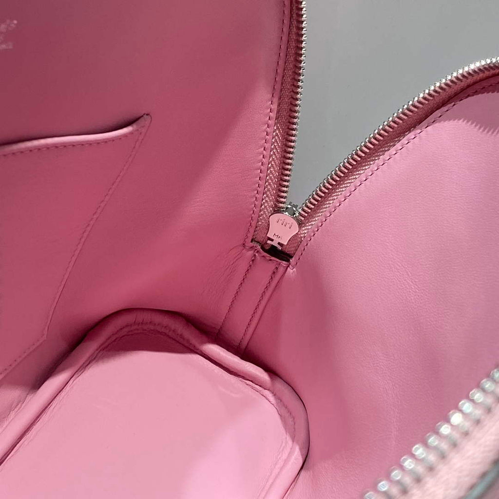 Hermes Bolide 1923 Bag 25 in Pink Epsom Calfskin Silver Hardware