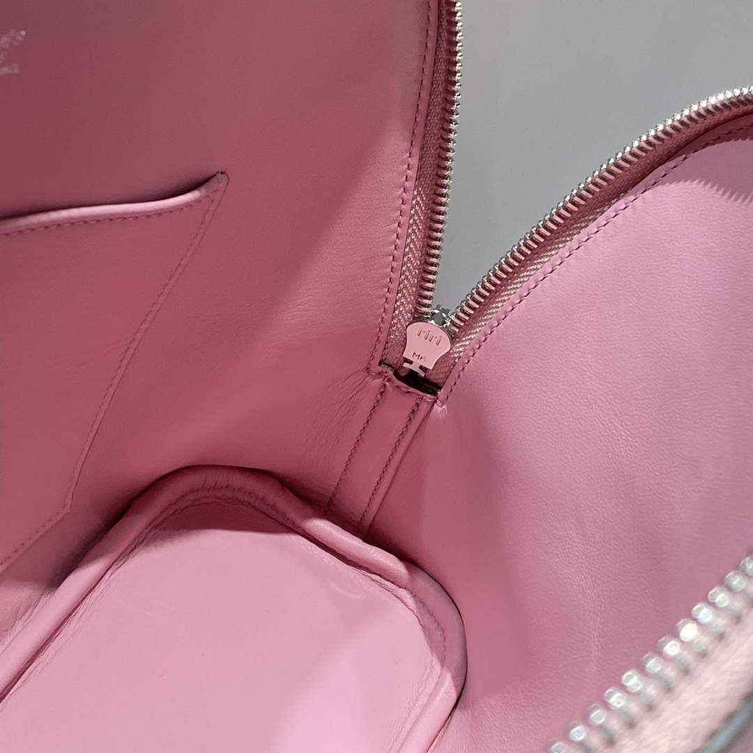 Hermes Bolide 1923 Bag 25 in Pink Epsom Calfskin Silver Hardware