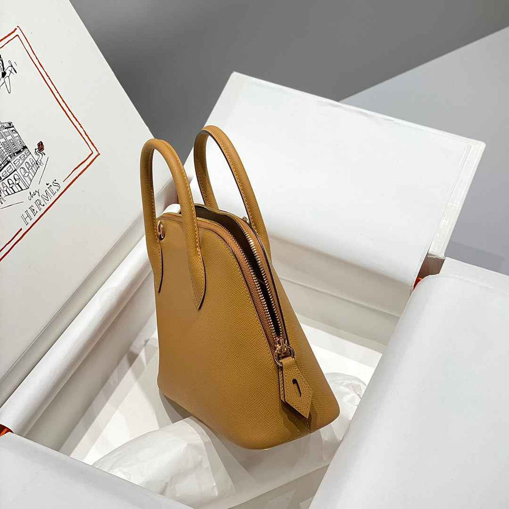 Hermes Bolide 1923 Bag 25 in Tan Epsom Calfskin Gold Hardware