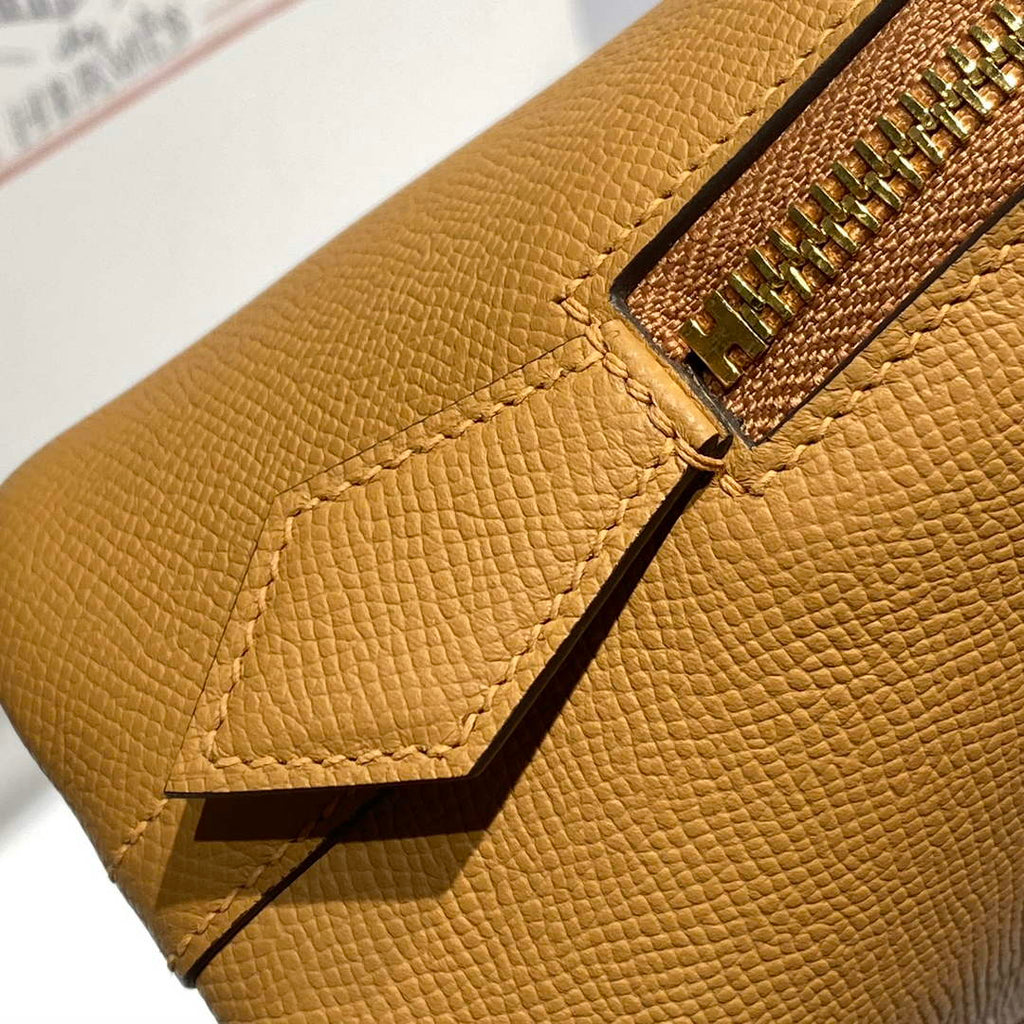 Hermes Bolide 1923 Bag 25 in Tan Epsom Calfskin Gold Hardware