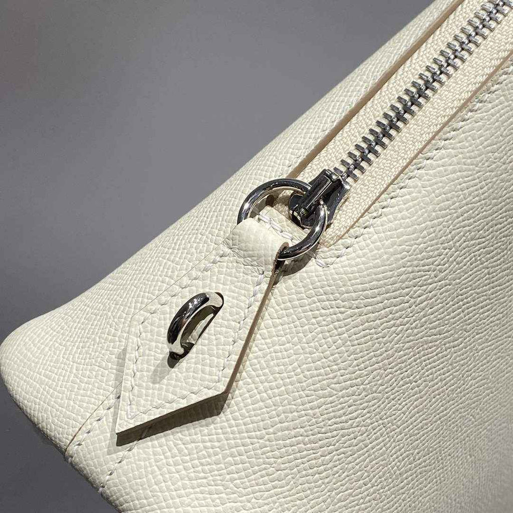 Hermes Bolide 1923 Bag 25 in Beige Epsom Calfskin Silver Hardware