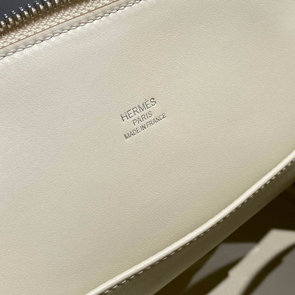 Hermes Bolide 1923 Bag 25 in Beige Epsom Calfskin Silver Hardware