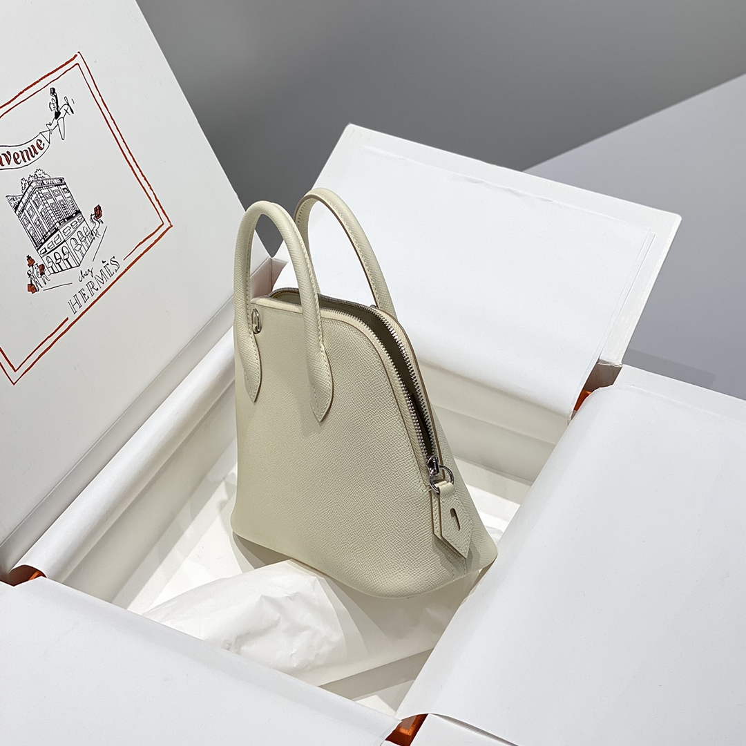 Hermes Bolide 1923 Bag 25 in Beige Epsom Calfskin Silver Hardware