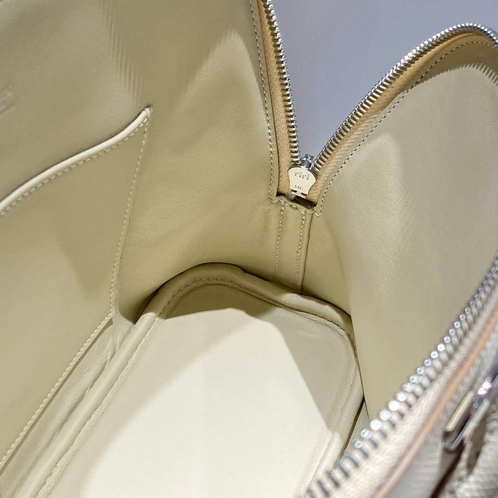 Hermes Bolide 1923 Bag 25 in Beige Epsom Calfskin Silver Hardware
