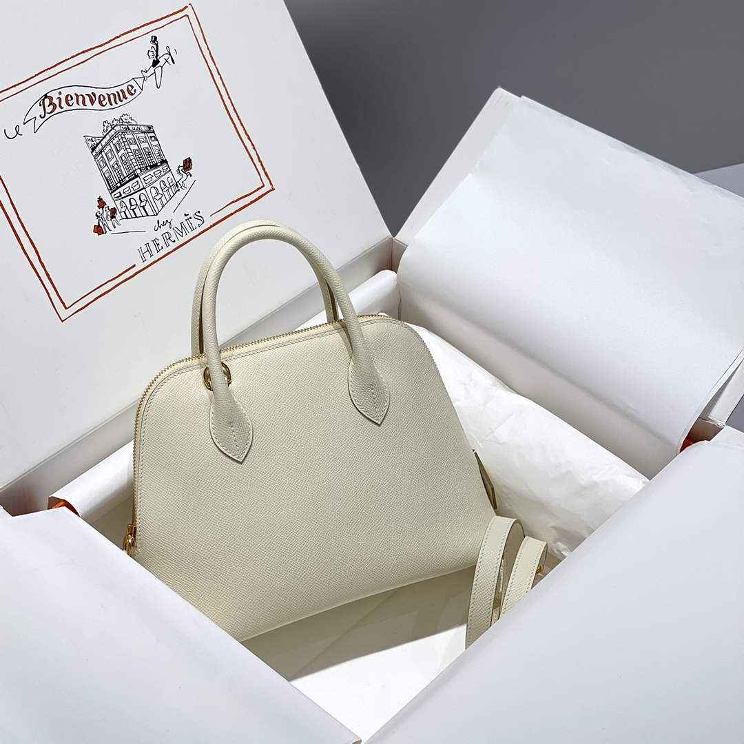 Hermes Bolide 1923 Bag 25 in Beige Epsom Calfskin Gold Hardware