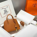 Hermes Bolide 1923 Bag 25 in Brown Epsom Calfskin Gold Hardware