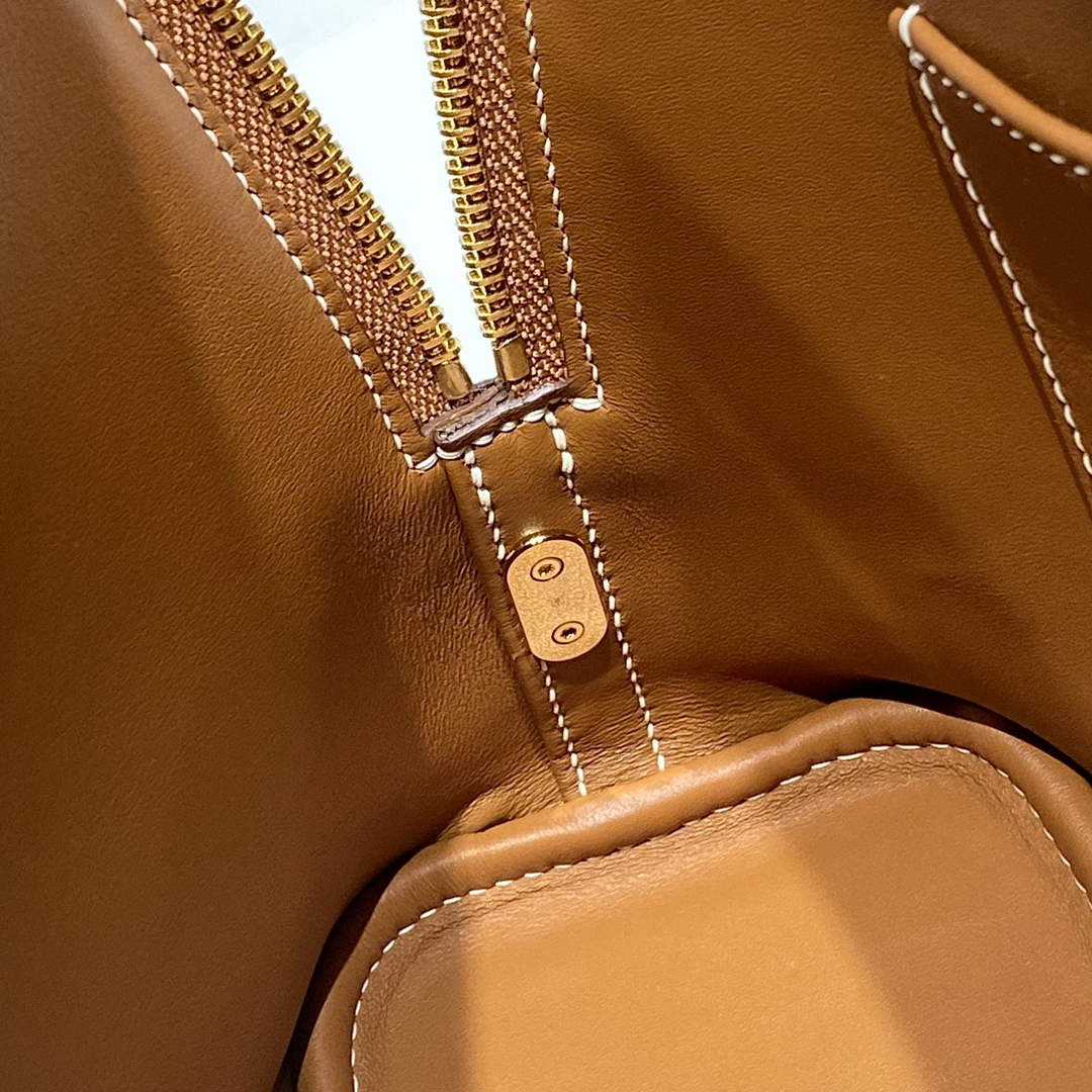 Hermes Bolide 1923 Bag 25 in Brown Epsom Calfskin Gold Hardware
