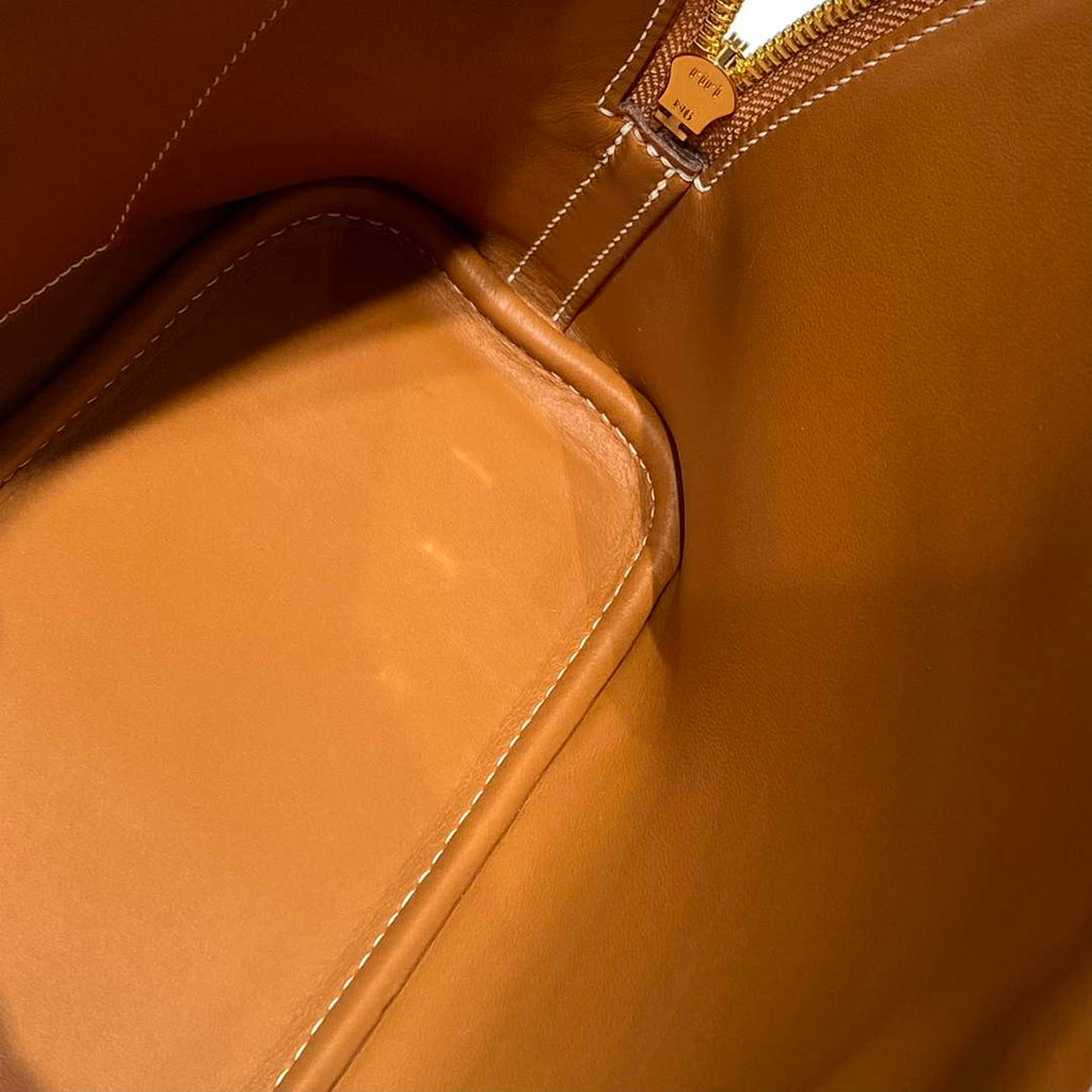 Hermes Bolide 1923 Bag 25 in Brown Epsom Calfskin Gold Hardware