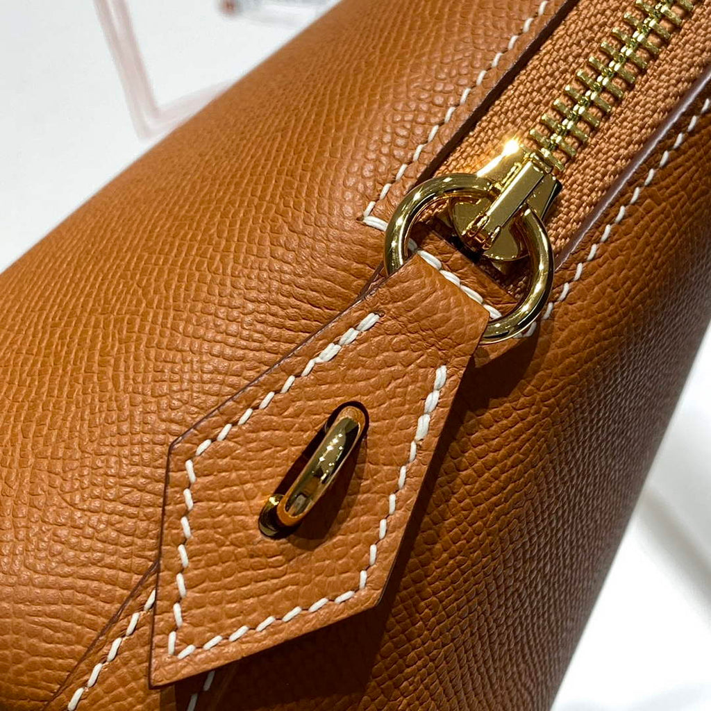 Hermes Bolide 1923 Bag 25 in Brown Epsom Calfskin Gold Hardware